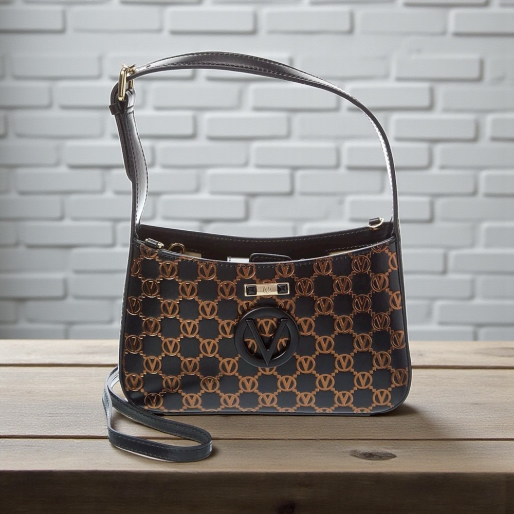 Valentino by Mario Valentino Kai Monogram Leather Crossbody NWT